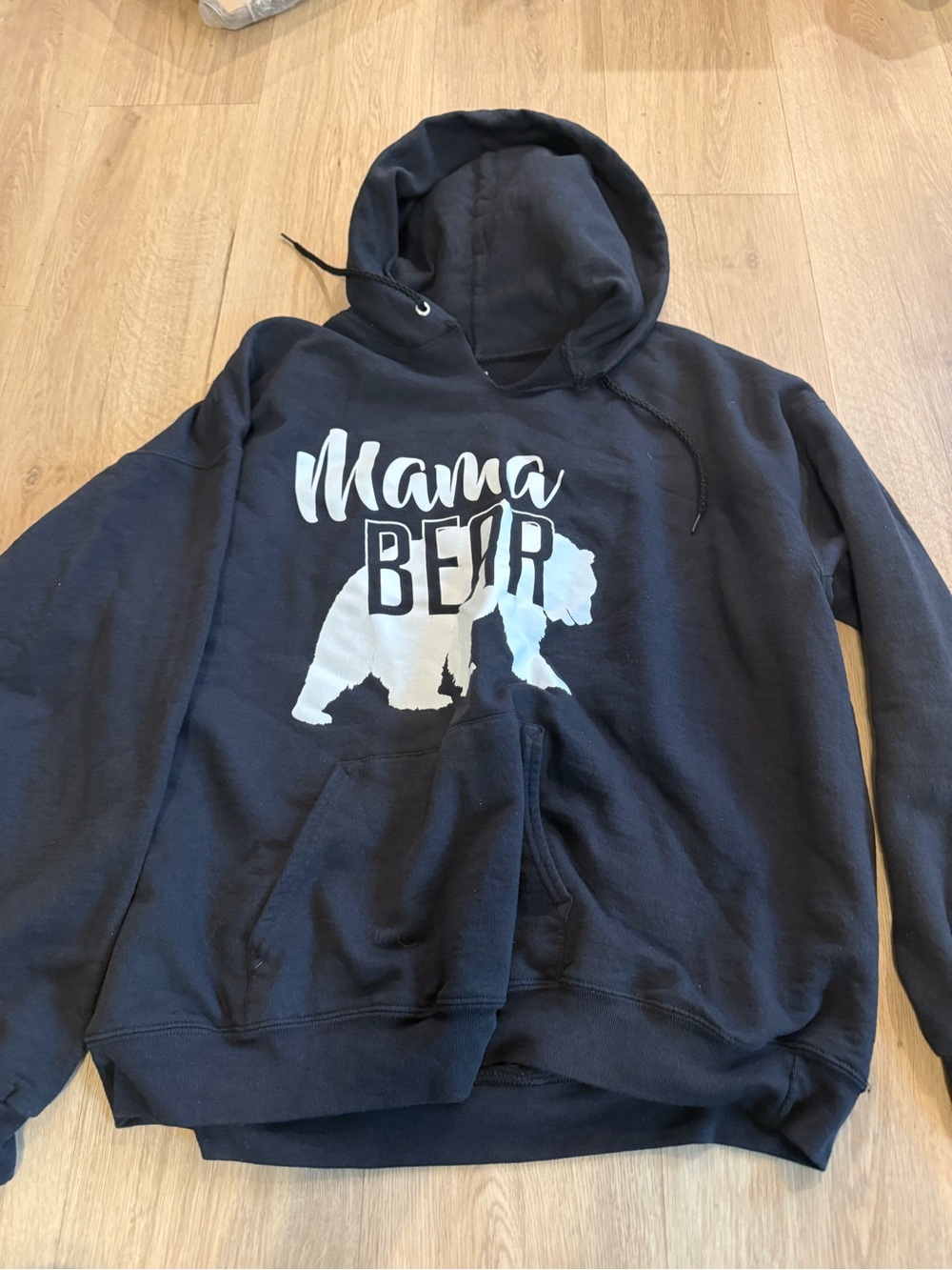 Mama Bear Graphic Hoodie - Black adult XL